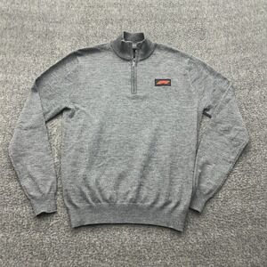 Formula 1 Racing Cardigan Size Large Gray 1/4 Zip Sweater